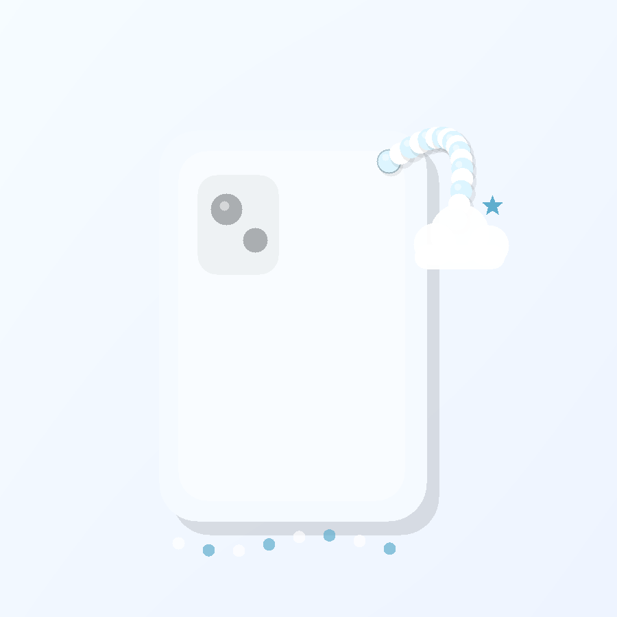 Cloud Clear Bead Phone Charm