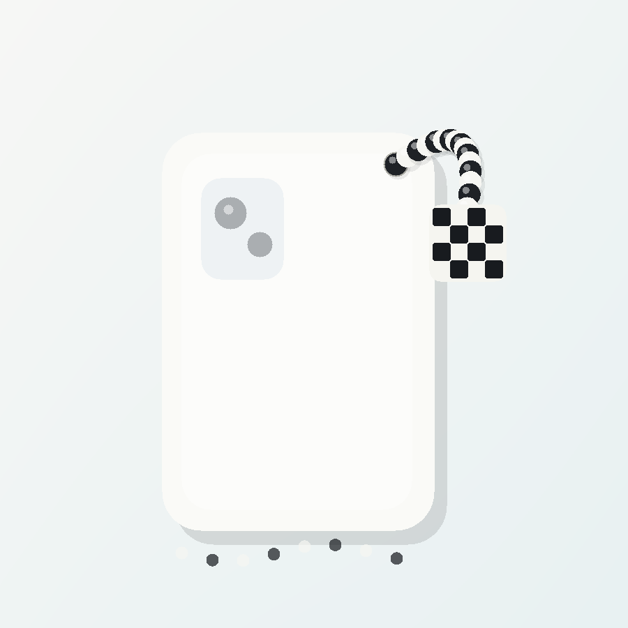 Mono Checker Phone Chain